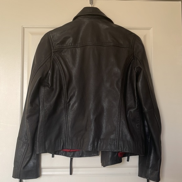 Topshop Dolly Leather Biker Jacket - Picture 7 of 14